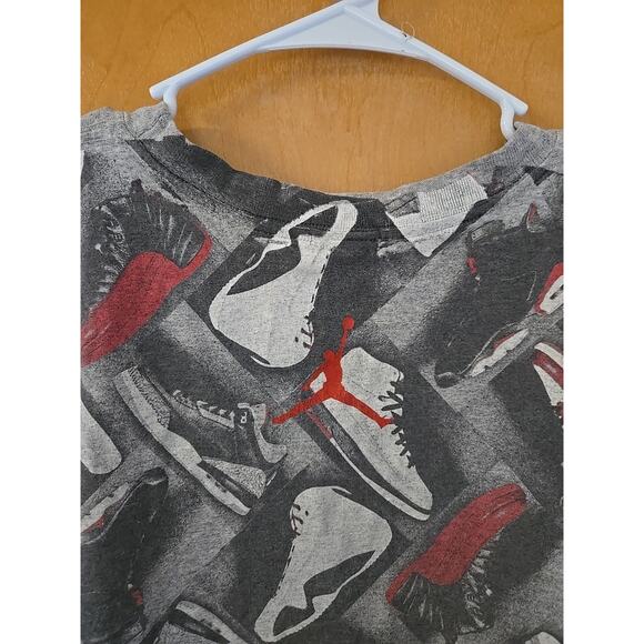 Vintage Nike Air Jordan All Over Sneaker Print Relaxed T Shirt Mens 3XL- Y2K - Picture 7 of 7